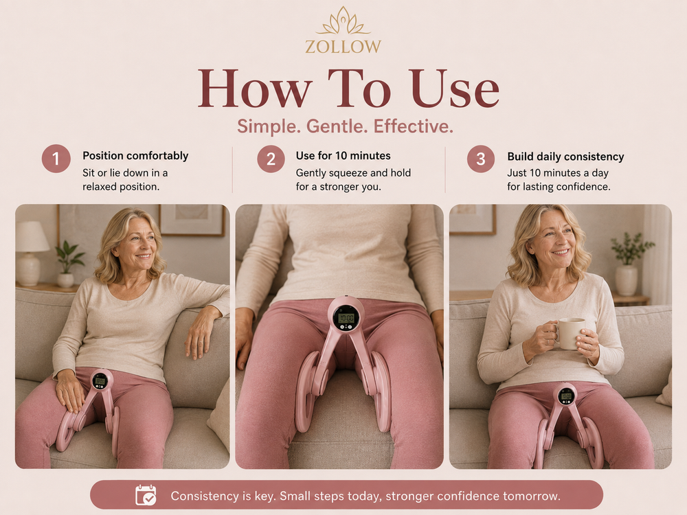 Zollow™ Pelvic Floor Trainer — Gentle Daily Pelvic Floor Support